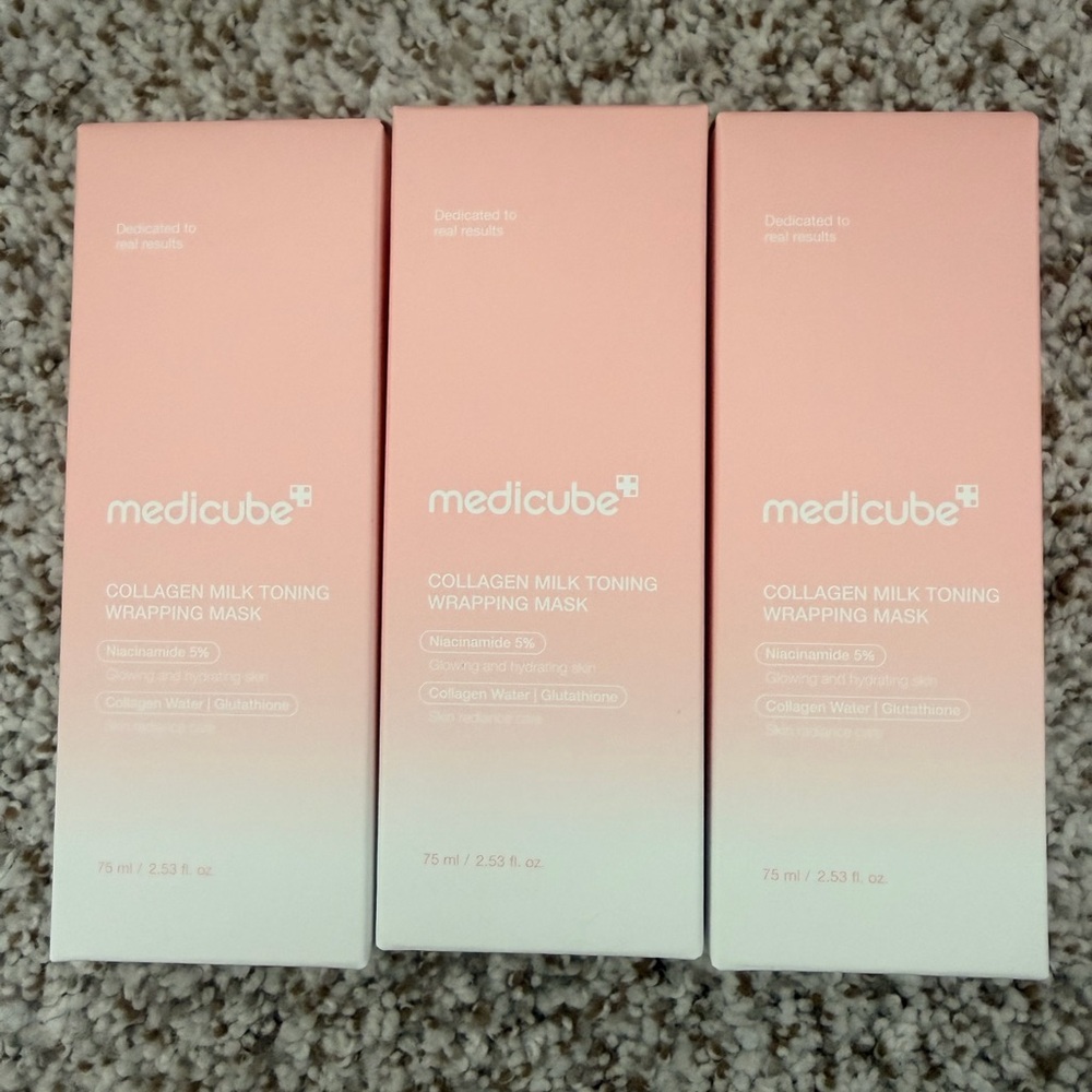Triple Set of Small White Retail Boxes with Barcodes